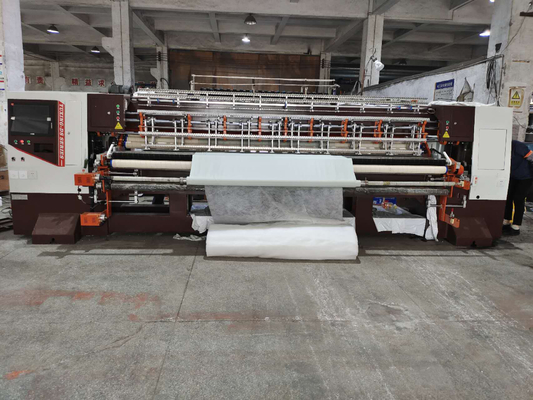 1400RPM সেরা মাল্টি-নিডেল ডুভেট কুইল্টিং মেশিন 128 ইঞ্চি 3 নিডেল রো
