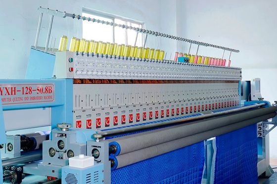 বেড কভারের জন্য 50টি সূঁচ 1000RPM এমব্রয়ডারি কুইল্টিং মেশিন